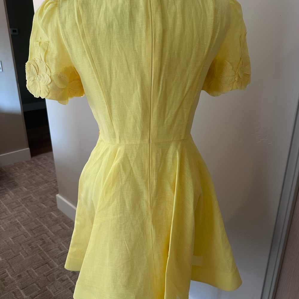 ANTONIO MELANI Yellow Floral Mini Dress - Picture 9 of 14